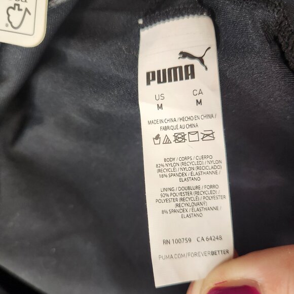 Puma Black One Piece Swimsuit Size Medium NWT - Picture 9 of 10